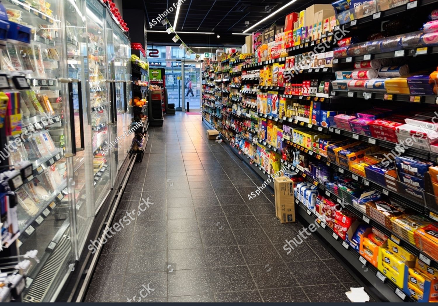 A convenience store aisle